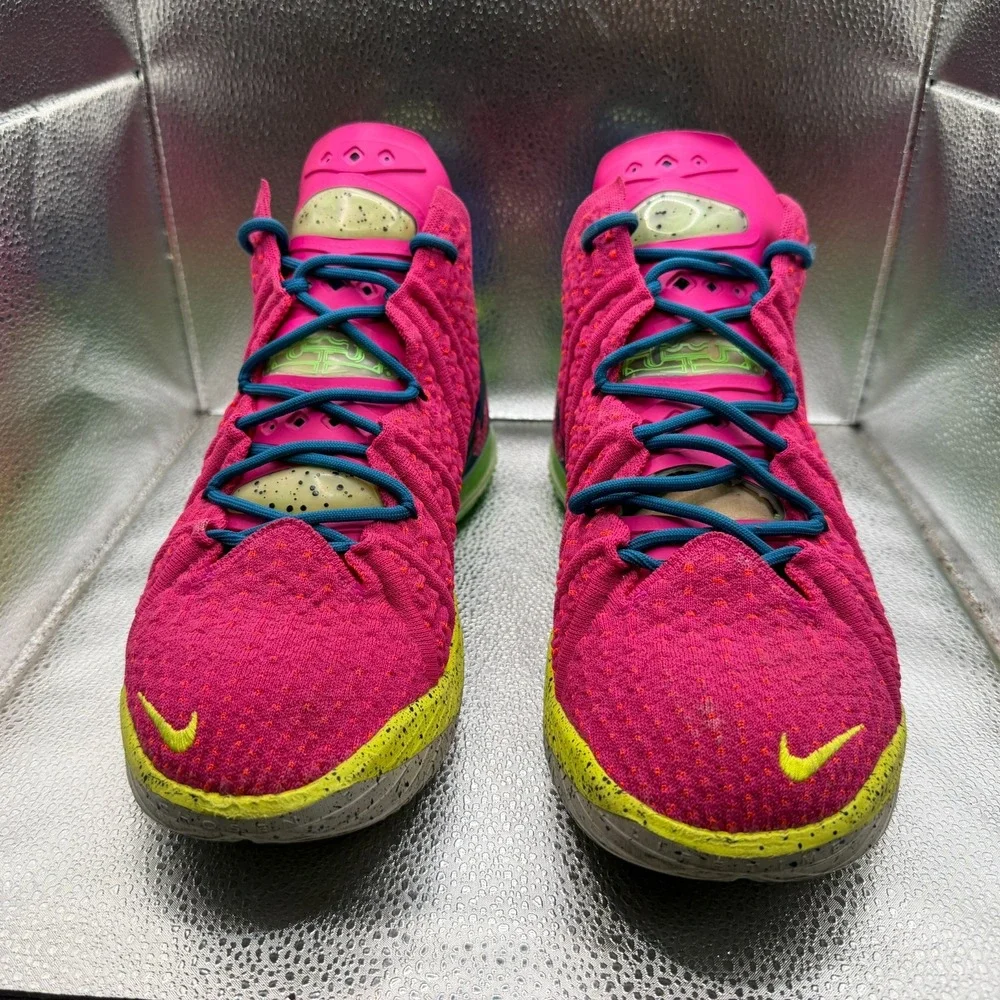 Size 12 Nike LeBron 18 Pink Mens Lace‎ Up Basketball Sneaker Shoes DB8148-600